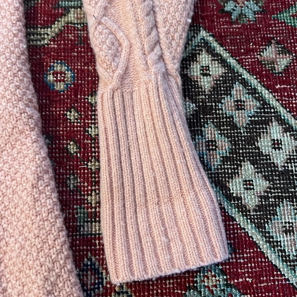 J.Crew pink crewneck cable-knit sweater - Picture 4 of 11